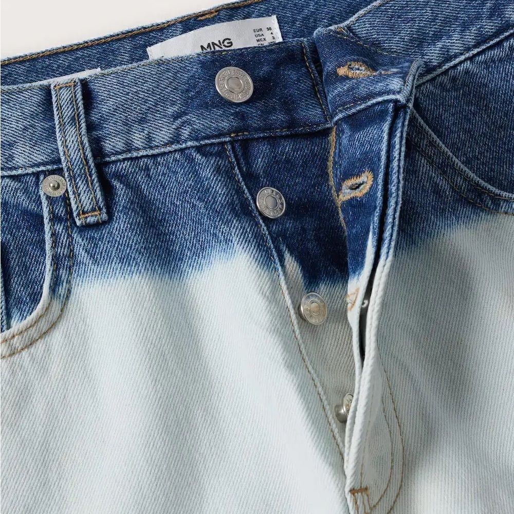 Mango Tie Dye Jeans Straight New - Picture 6 of 7